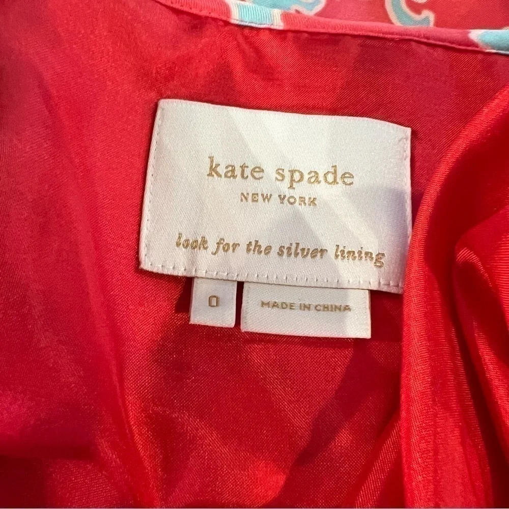 Kate Spade New York Aubrey Silk Ruffle Wrap Dress Pink Tie Waist